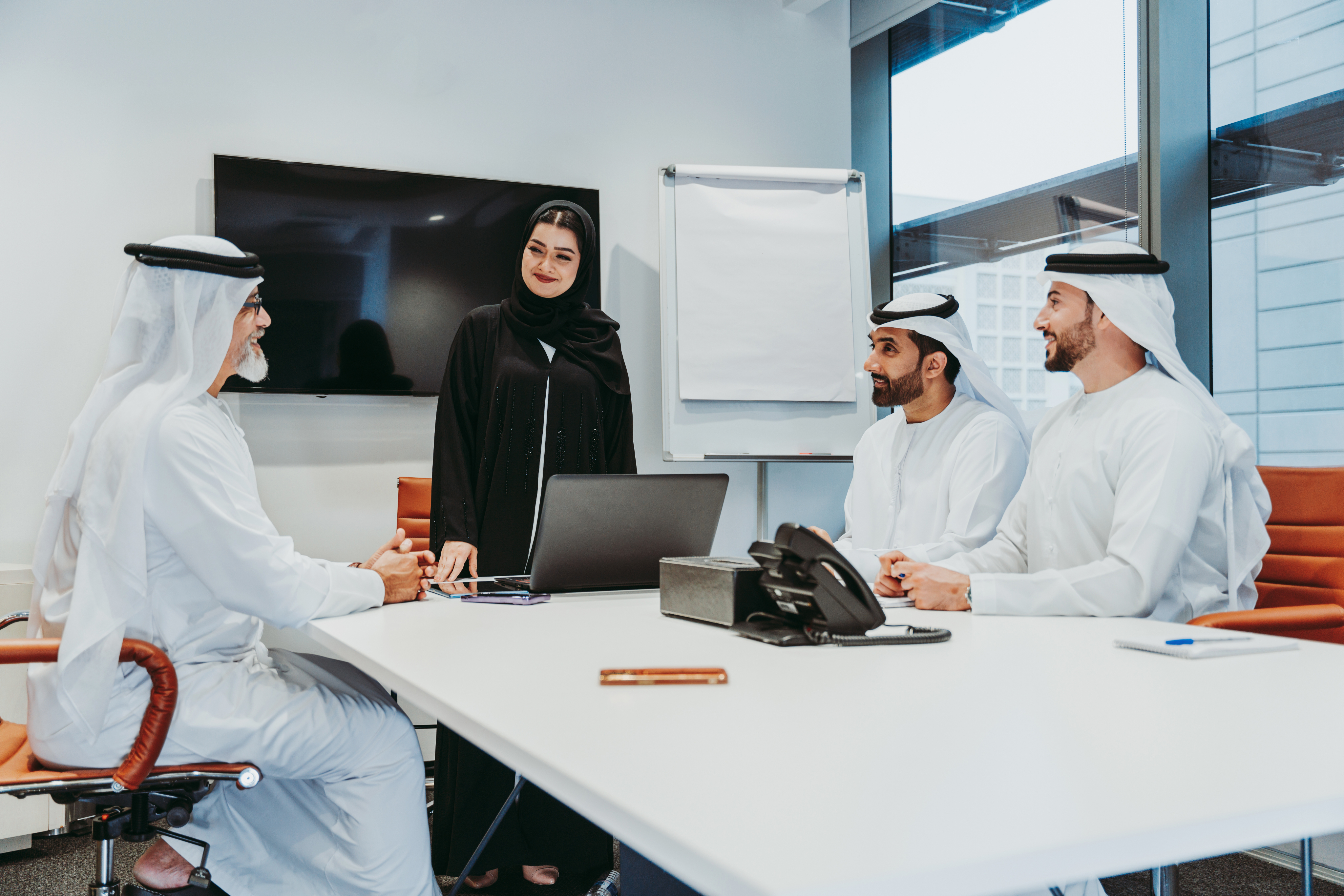 AXEOR team in a professional meeting